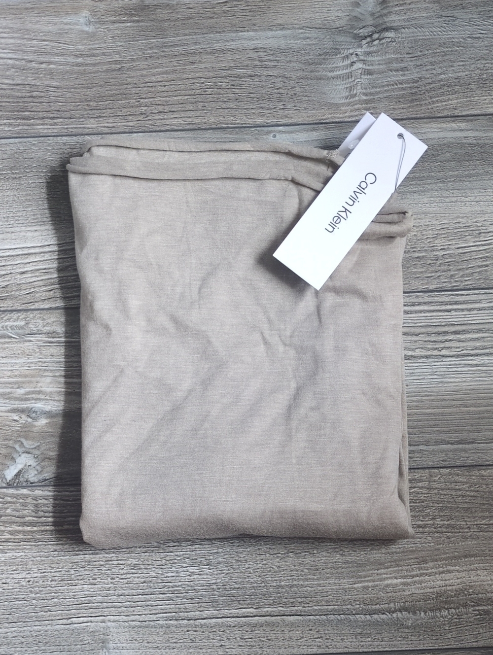 NWT Calvin Klein Neutral Beige Infinity Scarf